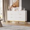 7 Drawer Dresser for Bedroom, Simply Modern Chest of Drawers for Closet with Wide Top, Tall Wooden Dresser with Deep Drawers for Living Room, Hallway - 4 of 4