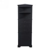 Chery Life 23'' x 13.4'' x 68.9'' in Black Triangle Tall Cabinet with 3 Drawers and Adjustable Shelves for Kitchen, Living Room, Painted Finish - 3 of 4