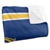 University Of New Haven Primary Logo Stripes Silky 50x60 Blanket, 1 Sided - 3 of 4
