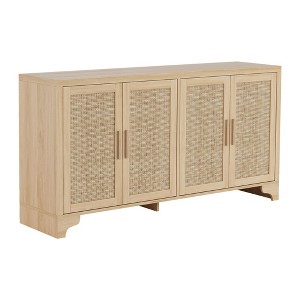 Rattan Sideboard Buffet Cabinet, Modern Farmhouse Storage Cabinet - 1 of 4