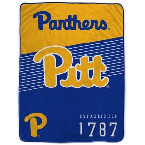 NCAA Pittsburgh Pirates Helmet Stripes Royal Plush Blanket - 1 of 1