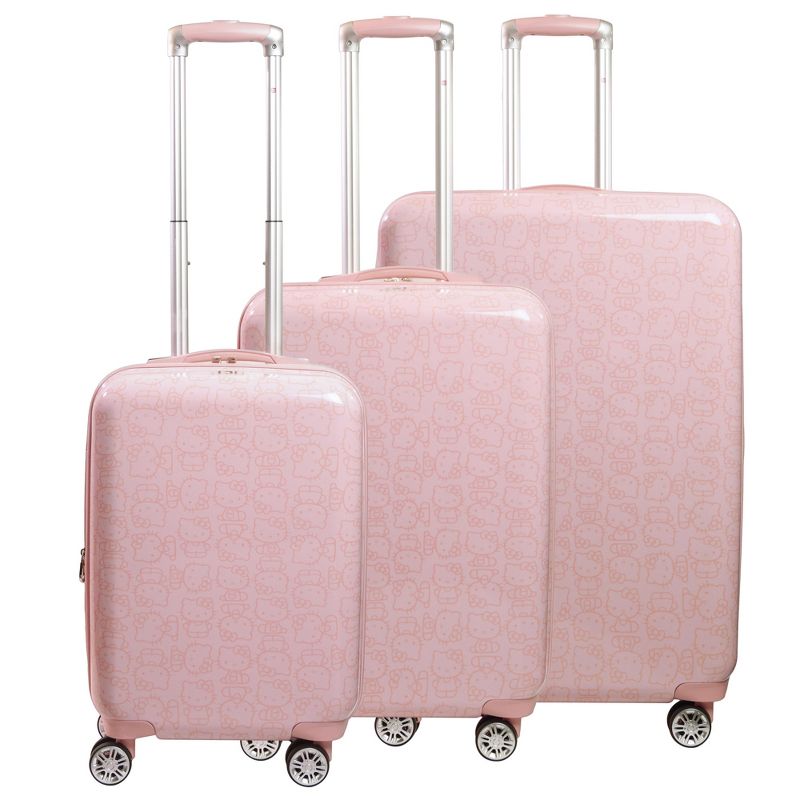 Hello Kitty Pose All Over Print 3 pc set Hard-sided spinner Luggage, 2 of 6