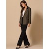 INSPIRE CHIC Women's Notched Lapel Long Sleeve One Button Double Breast Flap Pocket Blazer - 3 of 4