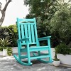 Hyleory HDPE Modern Resin Outdoor Rocking Chair, Patio Adirondack Chair for All Seasons - 2 of 4