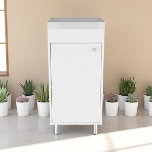 16" Bathroom Vanity with Integrated Sink – Compact Freestanding Cabinet with Storage, Ideal for Small Bathrooms, No Faucet Included - 1 of 4