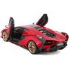 Lamborghini Sian FKP 37 Candy Red with Copper Wheels 1/24 Diecast Model Car by Bburago - 4 of 4