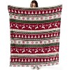 Christmas Reindeer Flannel Blanket Decor Ultra Soft Cozy Throw Blankets Home Sofa Couch Bed Christmas Gift. - 2 of 4