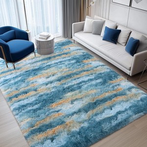Area Rugs for Living Room Bedroom, Non-Slip Fluffy Soft Shag Carpet for Kids Home Dorm Decor - 1 of 4
