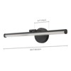 Rennnsan Denquira 22"W Hardwired Linear Modern LED Dimmable Wall Sconce in Black - 3 of 4