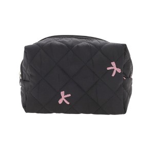 Unique Bargains Rectangle Bow Embroidery Makeup Bag 1 Pc - 1 of 3