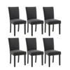 Dining Chairs Set of 2, Armless Fabric Dining Chairs ,Wood Legs & Nailhead Trim, Apartments & Kitchen, for Small Spaces - 3 of 4