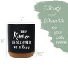 Elanze Designs Seasoned Love Black X-Large Cork Bottom Kitchen Utensil Holder - 2 of 4