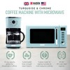 Haden Heritage 12 Cup Programmable Vintage Retro Home Coffee Maker Machine with Vintage Retro 0.7 Cu Ft 700W Countertop Microwave Oven, Blue - 2 of 4