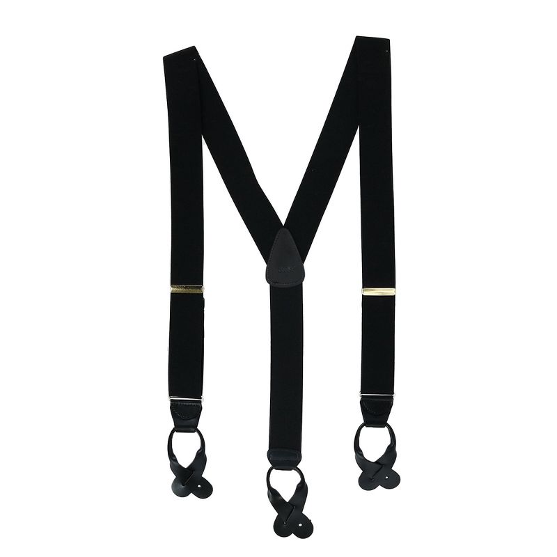CTM Men's Big & Tall Elastic Button End Suspenders, 1 of 4