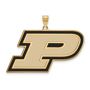 Black Bow Jewelry 14k Yellow Gold Plated Sterling Silver Purdue Boilermakers NCAA Extra Large Pendant - 1 of 3