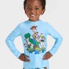 Toddler Boys' Disney Toy Story Long Sleeve Rash Guard Swim Set - Blue - 3 of 4