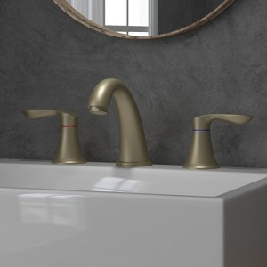 5-Inch Widespread Bathroom Sink Faucet - 2-Handle Low Arc Vanity Faucet | 3-Hole Basin Faucet with Pop-Up Drain & cUPC Water Supply Lines - 1 of 4