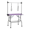 YOOCOZZ Folding Dog Pet Grooming Table, with Adjustable Arm and Clamps pet dog Cat Grooming Table, Purple - 2 of 4