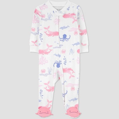 Image of Carter's Just One You® Baby Girls' Sleep N' Play - Pink/Blue/White Newborn