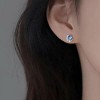 Paaaawaters Starry Sky Series Mini Blue Zircon Earrings for Women – Trendy & Elegant, Aquamarine-inspired Stylish Jewelry - 3 of 4