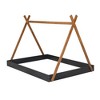 PAGED Twin Size Floor Bed for Kids,Modern Wood Toddler Bed with Triangle Structure,Montessori Bed for Bedroom,Light Brown - 4 of 4
