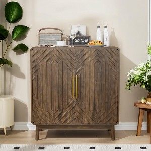 LOVSON Sideboard Buffet Cabinet With Storage ,Carved 2 Door Sideboard,With Adjustable Layer Board For Living Room, Entryway,Kitchen,Dining Room - 1 of 4