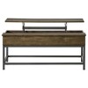 Brown Oak and Sandy Black Lift Top Coffee Table - 2 of 4