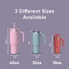 Hydrapeak Voyager 40 Oz Stainless Steel Tumbler , Insulated Water Bottle With Straw, Cupholder Friendly Reusable Travel Mug - 3 of 4