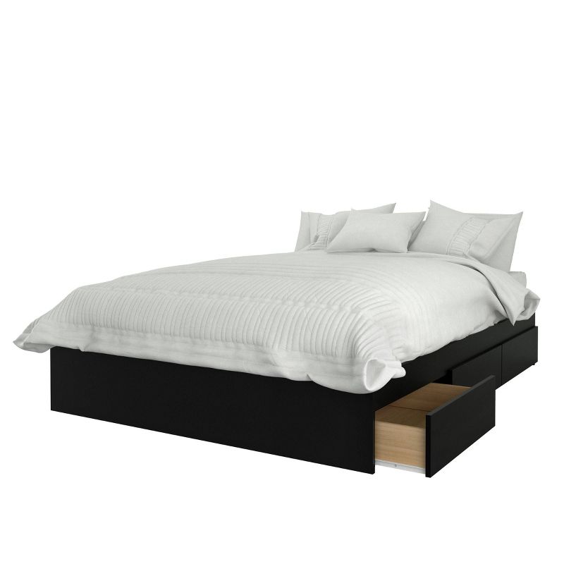 Chinook 3 Drawer Storage Bed with Headboard Bark Gray/Black - Nexera, 3 of 6