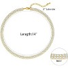 14K Gold Plated Tennis Necklace - 3mm Butterfly Rhinestone Choker for Women - 2 of 4
