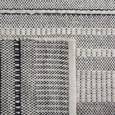 Handmade Natura Wool Area Rug - 3' x 5', Black and Grey