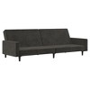 vidaXL 2-Seater Sofa Bed Dark Gray Velvet - 2 of 4