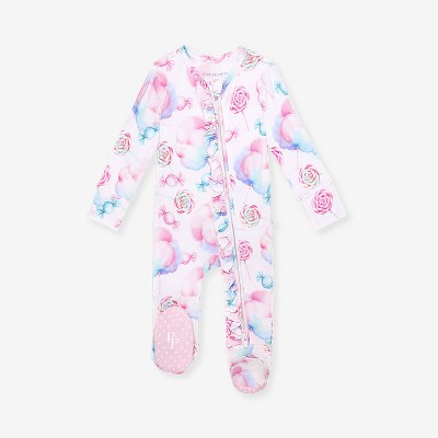 Infant Sweeties Footie Ruffled Zippered One Piece - Posh Peanut
