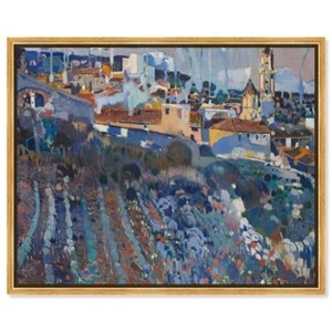Art Remedy Joaquim Mir - Terraced Village Impresionism Landscape Wall Art Framed - 1 of 4