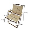 Sevobal Outdoor Portable Chairs 4 piece Foldable Chair Set with Armrests Aluminium Frame for Patio Backyard Garden, Natural, 21.26"*20.08"*30.71" - 3 of 4