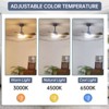 Sofucor 42'' Ceiling Fan with Lights and Remote for Bedroom Patios Dark Blue - 3 of 4