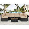 U-MAX 7PCS Outdoor Patio Furniture Set with Cushions and Coffee Table,Beige - 4 of 4
