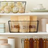 Farmlyn Creek 3 Pack Metal Wire Storage Baskets for Shelves, Pantry, Closet, Long Narrow Organizer Bin, Black, 16 x 6 x 6 In - 2 of 4