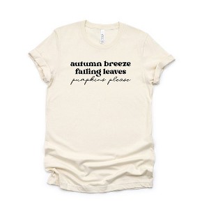 Simply Sage Market Women's Autumn Breeze Falling Leaves Short Sleeve Graphic Tee - 1 of 2