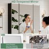 Belle Medicine Cabinet with Mirror, Recessed/Wall Mounted Cabinet for Bathroom, Beveled Mirror, Adjustable Tempered Glass Shelves, Black - 4 of 4