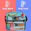 OPUX Double Decker Lunch Box Men Women, Insulated Leakproof Cooler Bag Adult Work, Dual Compartment Pail Tote Boys Girls Kids - 2 of 4