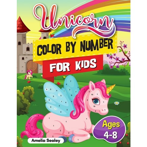 Unicorn Coloring Book: For Kids Ages 4-8 drawing and coloring book