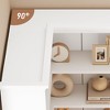 Corner Bookshelf 72.8in Farmhouse Bookcase Large Bookshelf - 3 of 4