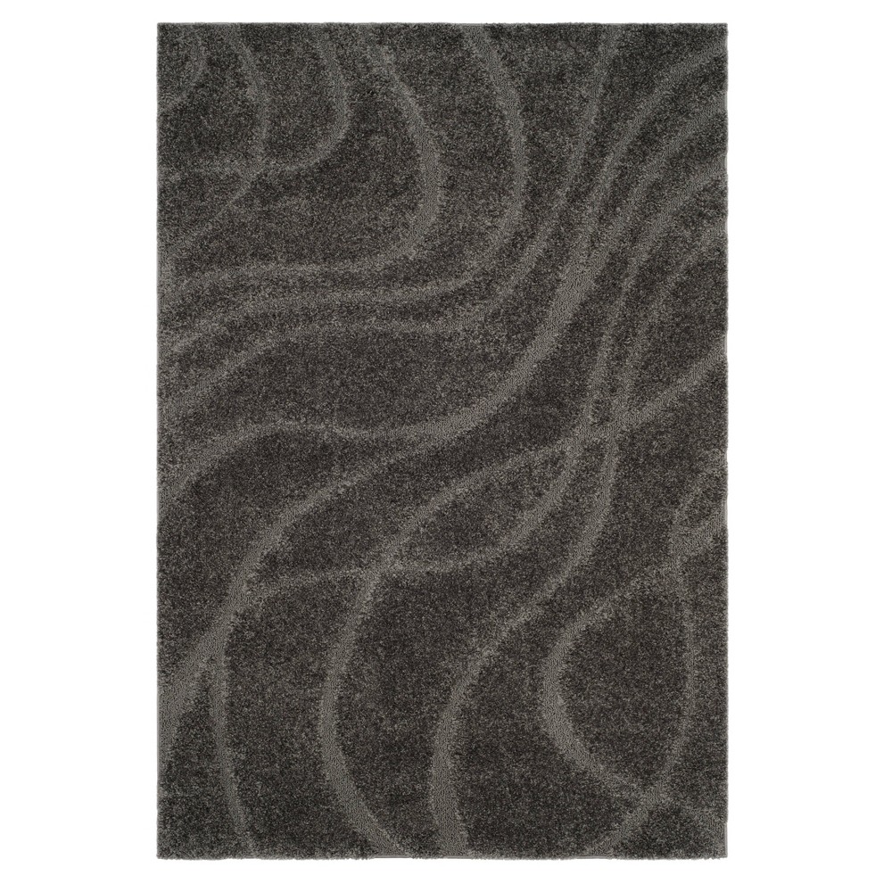 Gray Swirl Loomed Area Rug 6'x9' - Safavieh