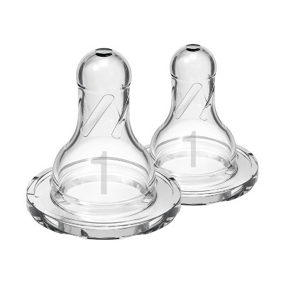 Dr. Brown's Level 1 Narrow Baby Bottle Silicone Nipple, Slow Flow - 2pk ...