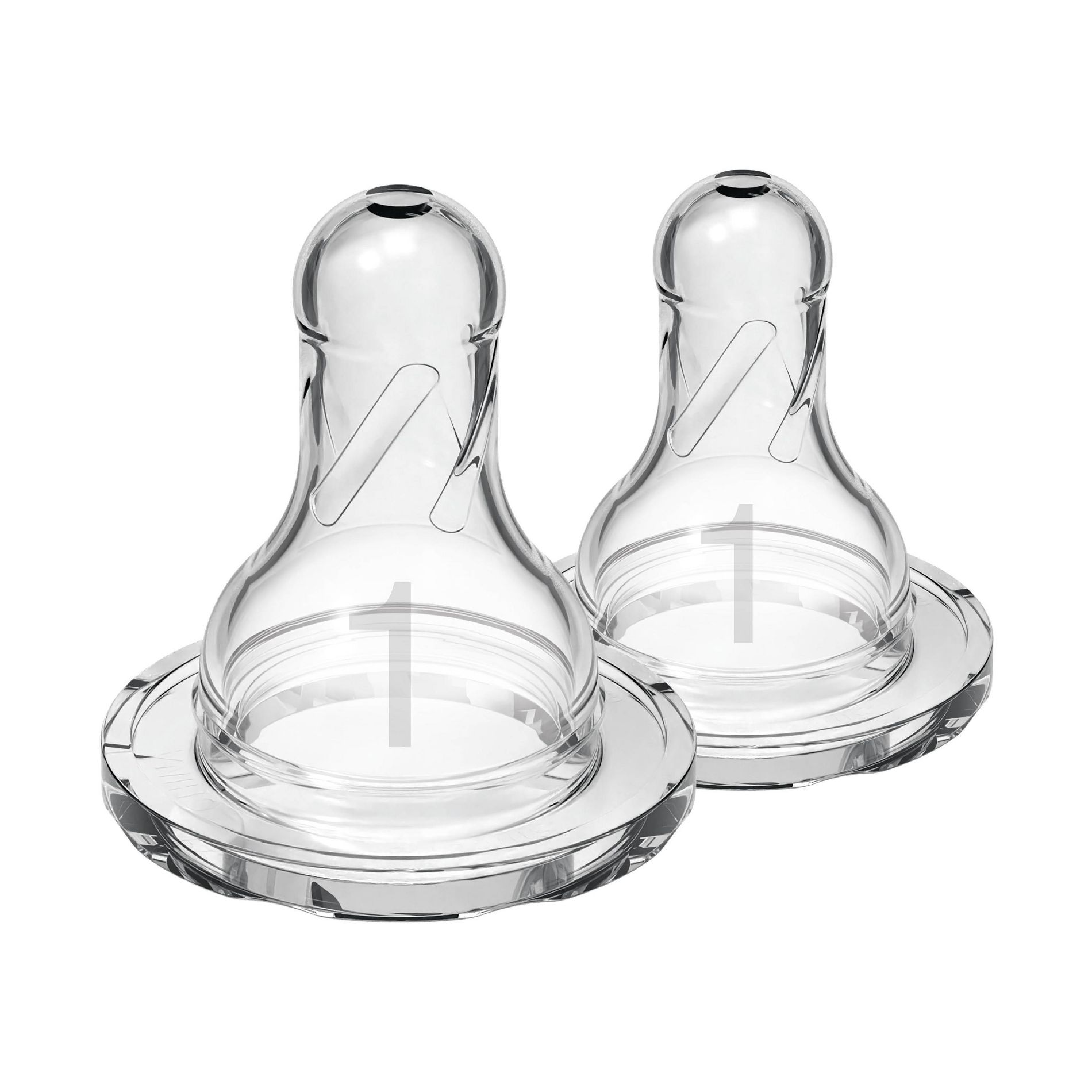Dr. Brown's Level 1 Narrow Baby Bottle Silicone Nipple, Slow Flow - 2pk - 0m+: BPA-Free, Vent-Free, Compatible With Dr. Brown's Bottles