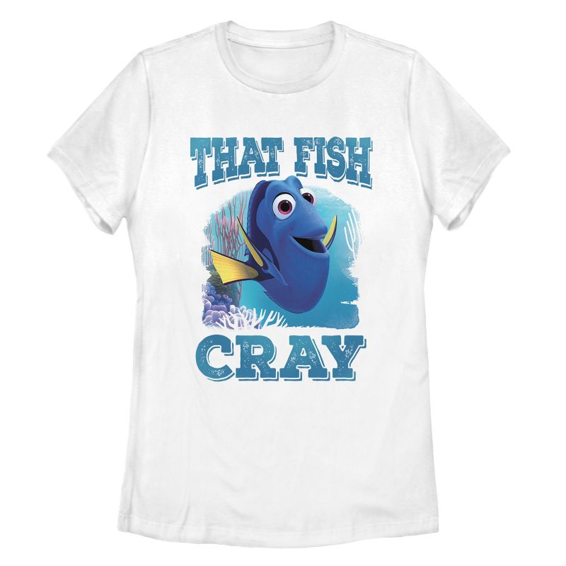 Women's Finding Dory Cray Cray Fish T-Shirt, 1 of 5