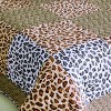 Slickblue Full/Queen, Handmade Reversible Quilted Bedspread with Shams, Quilt Set, Floral/Leopard Pattern, 3 Piece - 3 of 4