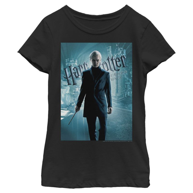 Girl's Harry Potter Half-Blood Prince Draco Poster T-Shirt, 1 of 4