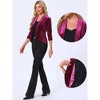 INSPIRE CHIC Women's Velvet Lapel Collar Open Front Blazers - 2 of 4